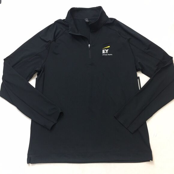 RHONE Courtside Shirt Men's L Black NWT 1/4 Zip Soft Shell Pullover Mid Layer - Picture 1 of 16